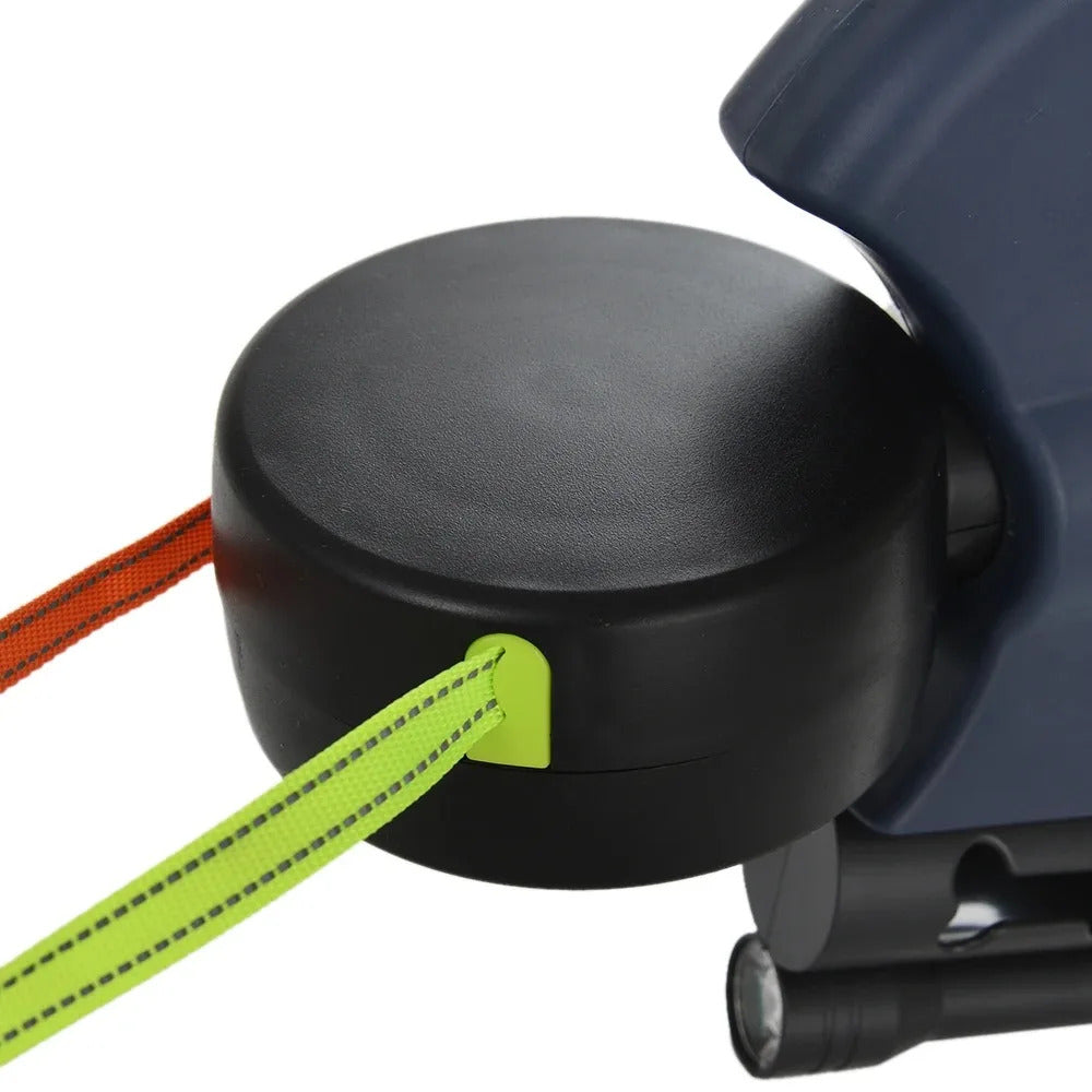 Laisse de chien rétractable pour petits chiens, laisse double avec lumières, sans enchevêtrement, coulée, touristes, animal de compagnie, plomb, 360, 3m