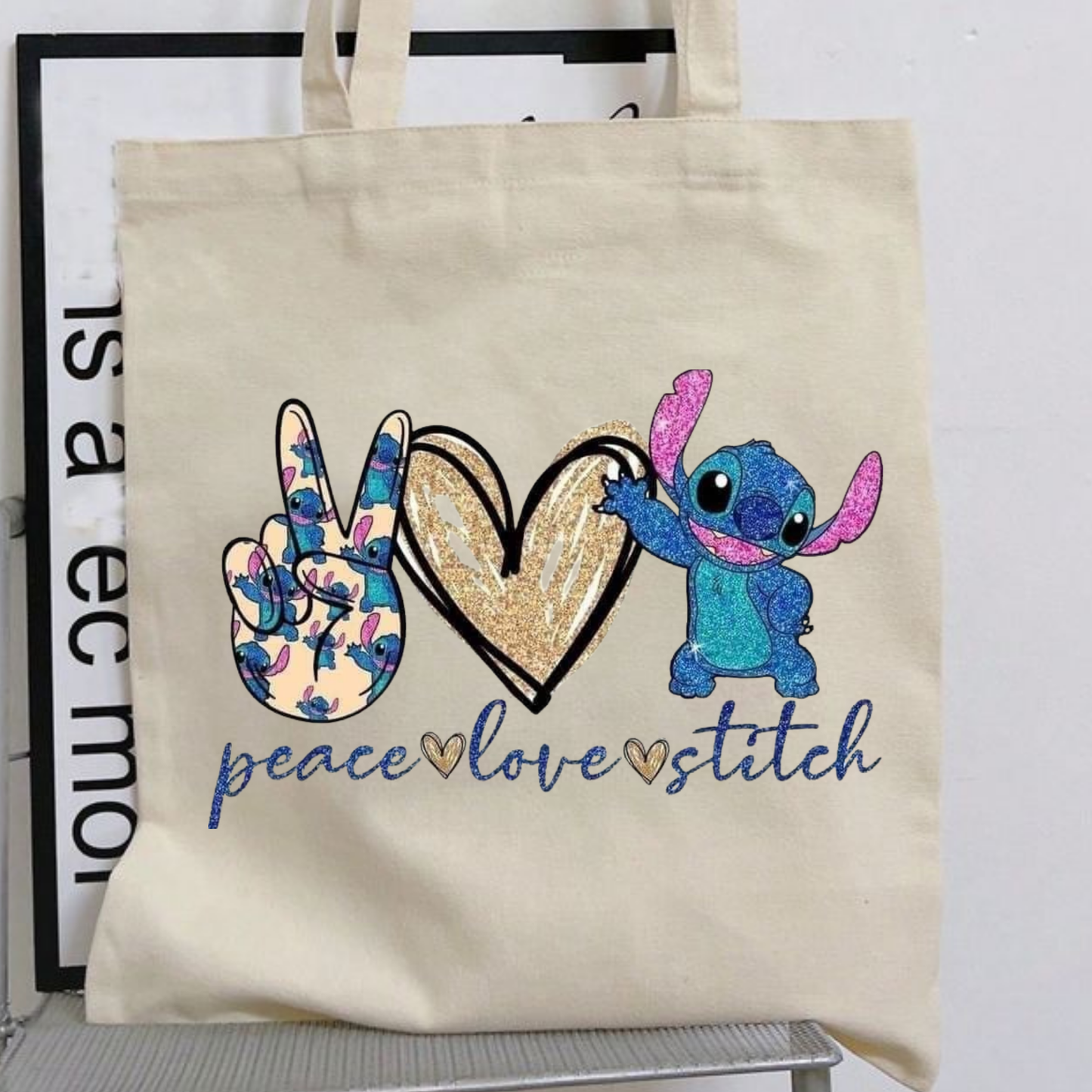 Sac fourre-tout stitch   , sac fourre-tout pour les amoureux des animaux , sac à bandoulière, sac esthétique, tote bag