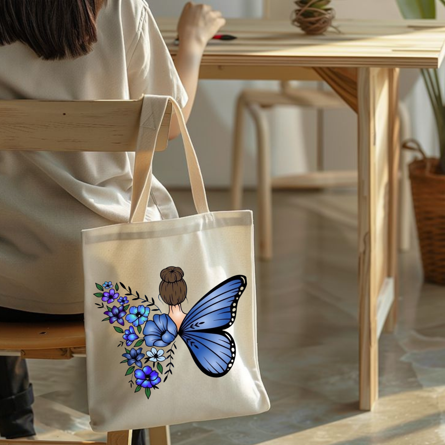 Sac fourre-tout papillon , sac fourre-tout pour les amoureux des papillons, sac à bandoulière, sac esthétique, totebag